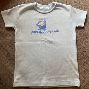 Baby First’s Peekaboo I see‎ you shirt short sleeve t-shirt light blue 2T
